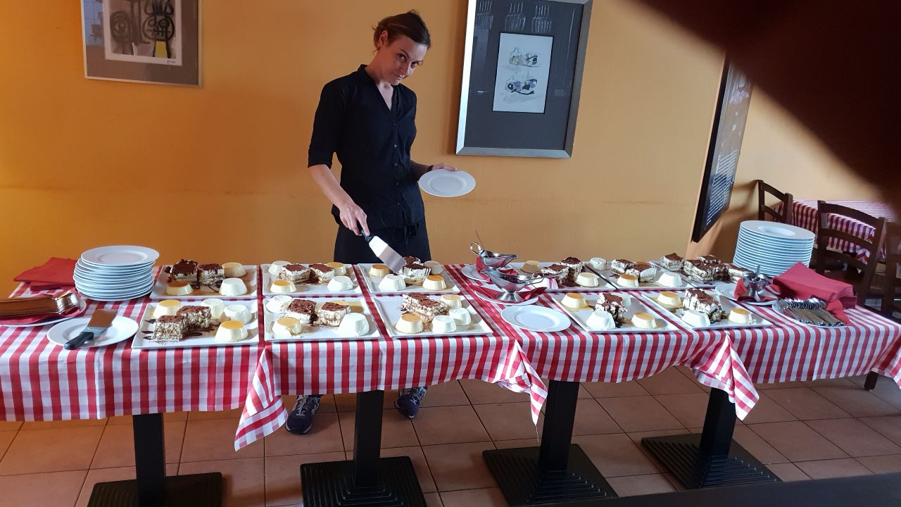 Gedeckter Innenbereich im Ristorante Bonfini