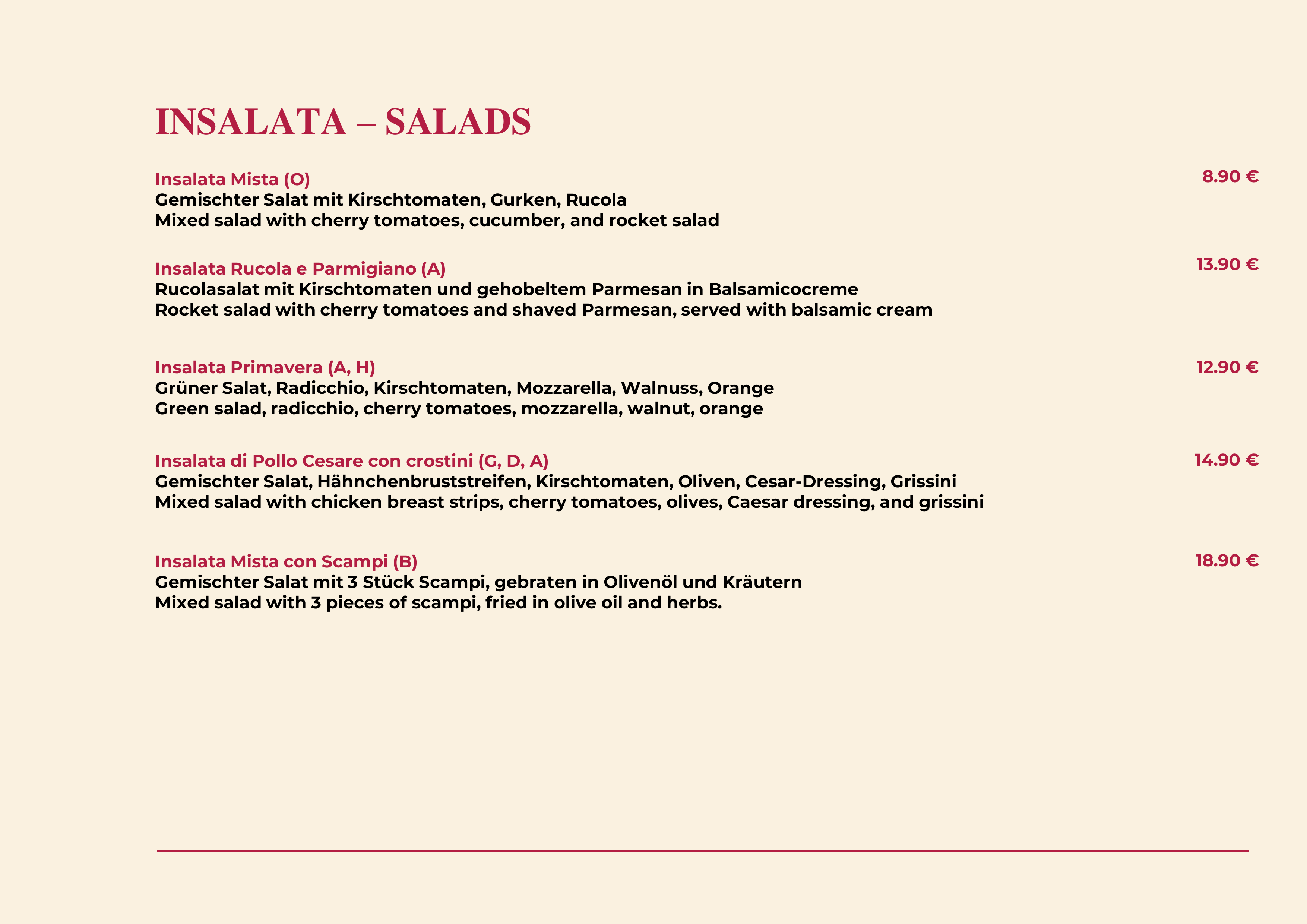 Bonfini Speisekarte Seite 3